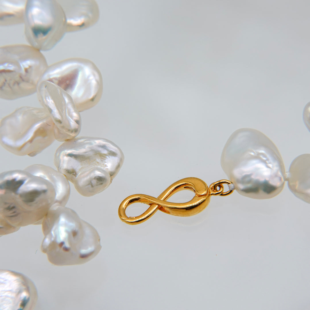 3WAY FALLING PATELS PEARL LARIAT NECKLACE (GD)
