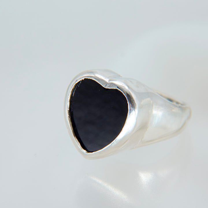 Gem Heart ring- Onyx