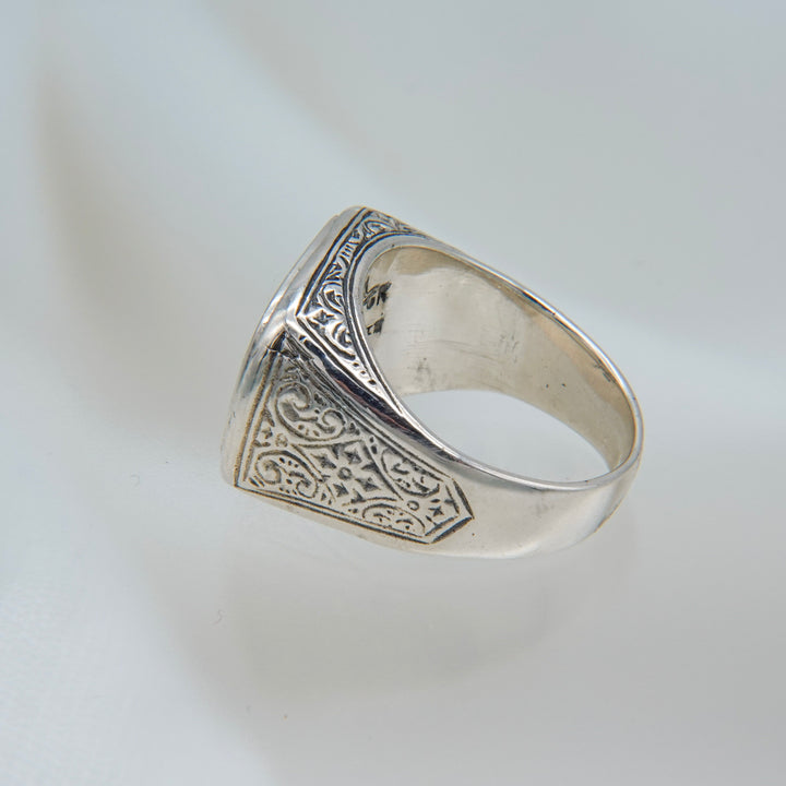 Odysseus Ring in Sterling Silver with Black Onyx_2973