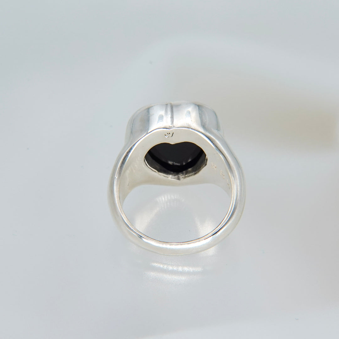 Gem Heart ring- Onyx