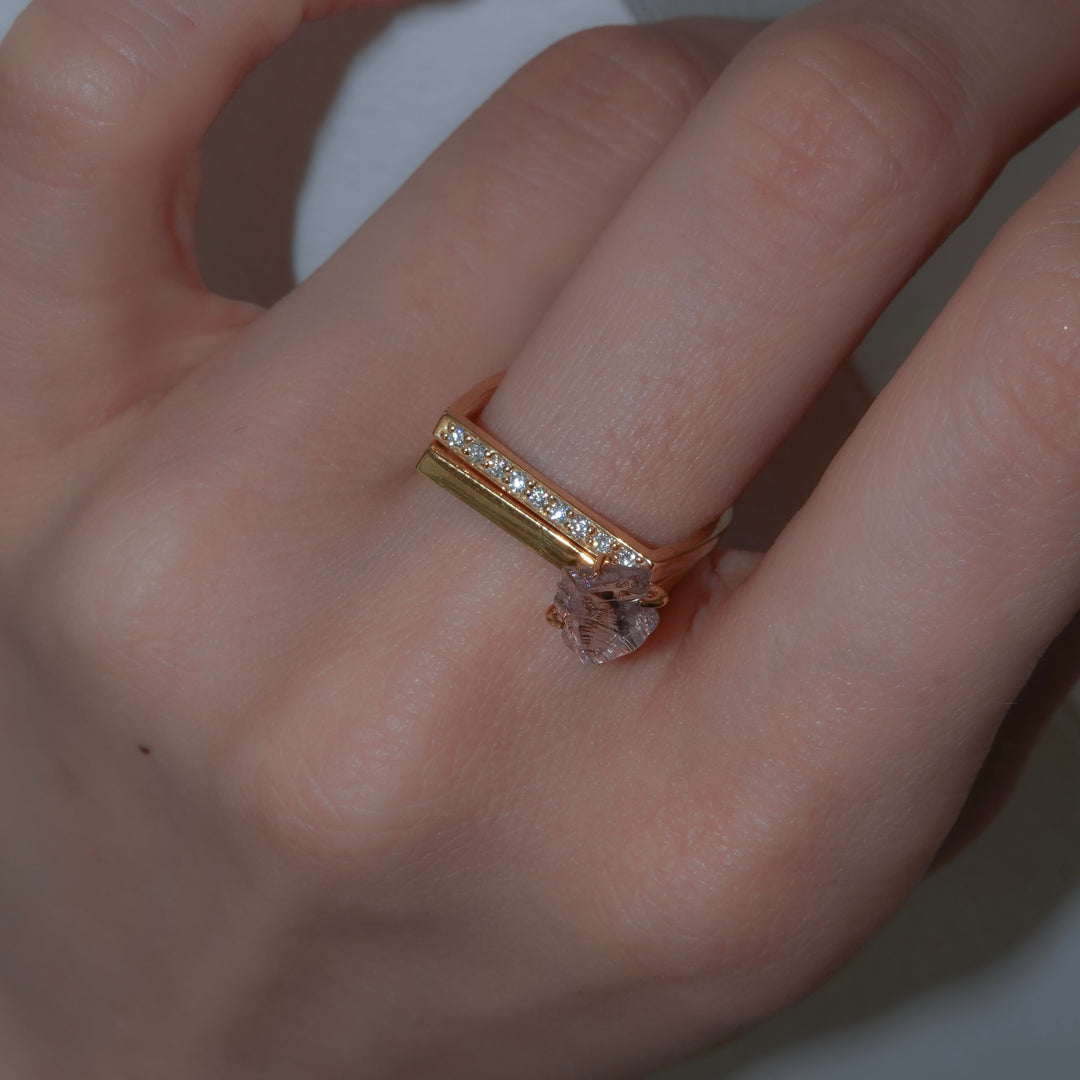 2Way Amethyst Double ring