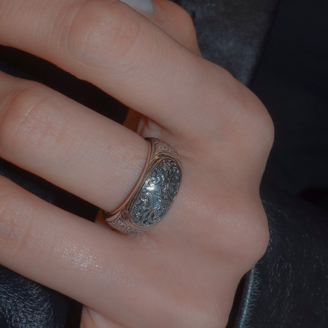 Mediterranean band Ring in Sterling Silver_20547