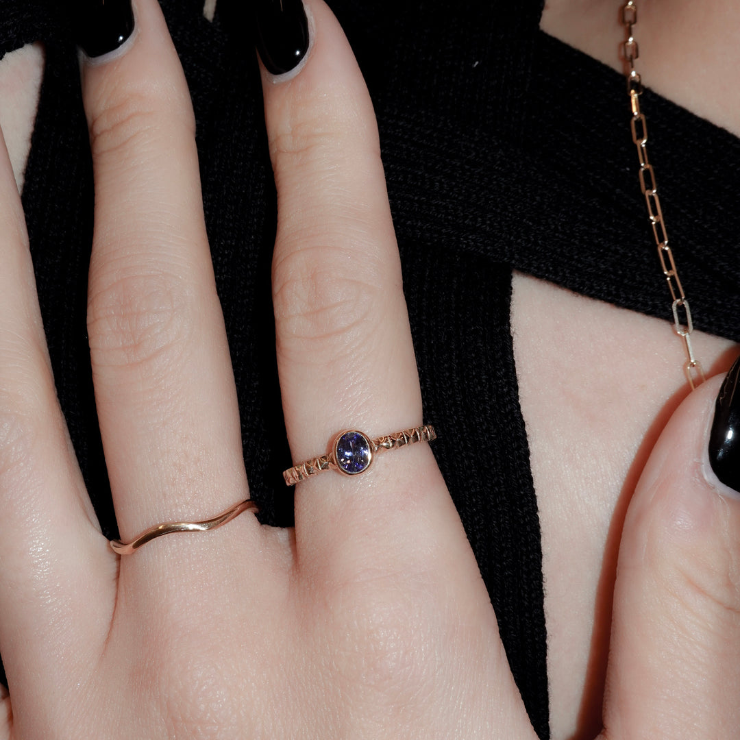 K10タンザナイトフィレンツェ彫りリング 13号