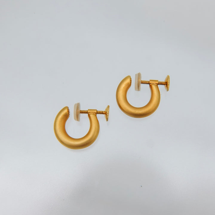 Gold(matte)earclip GME18matteイヤリング(マット仕上げ)