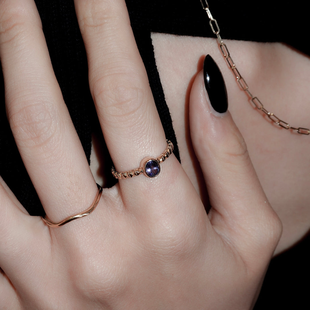 K10タンザナイトフィレンツェ彫りリング 13号