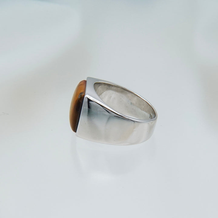 Tiger eye Signet Ring