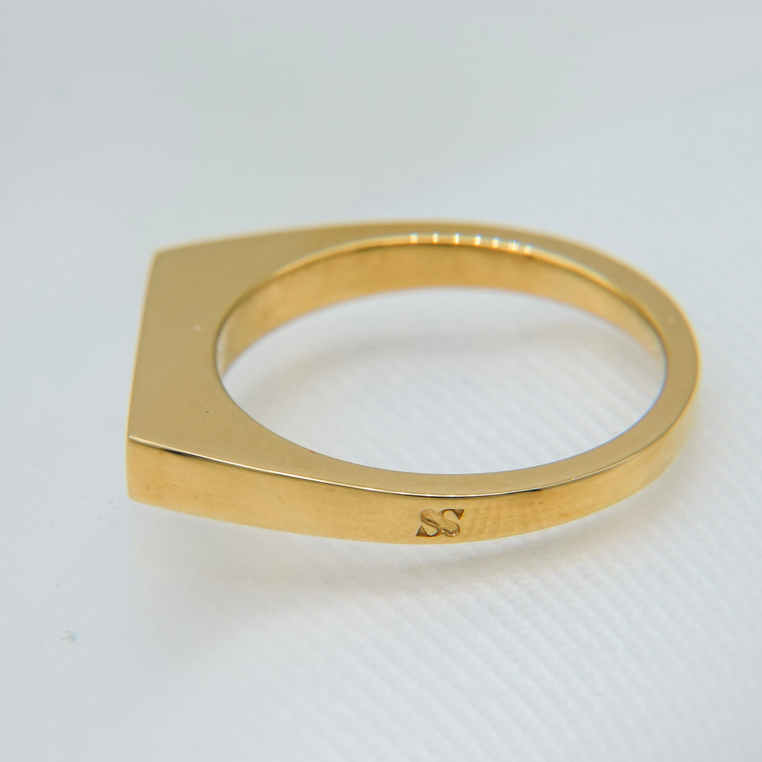 "Proto" signet  thin ring (GOLD)