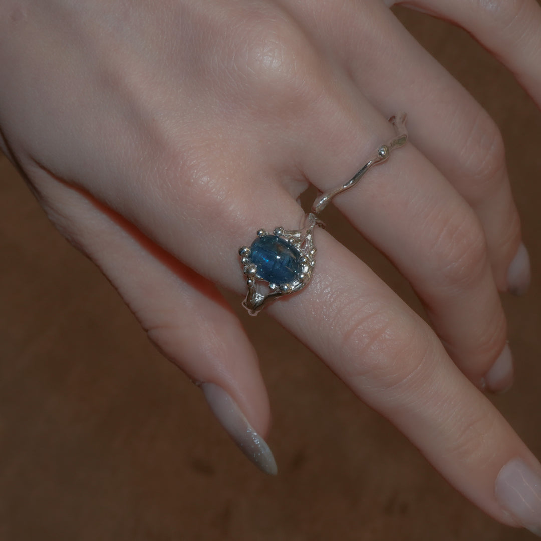 Teal Blue Kyanite Ring (SAI OOAKSeries)
