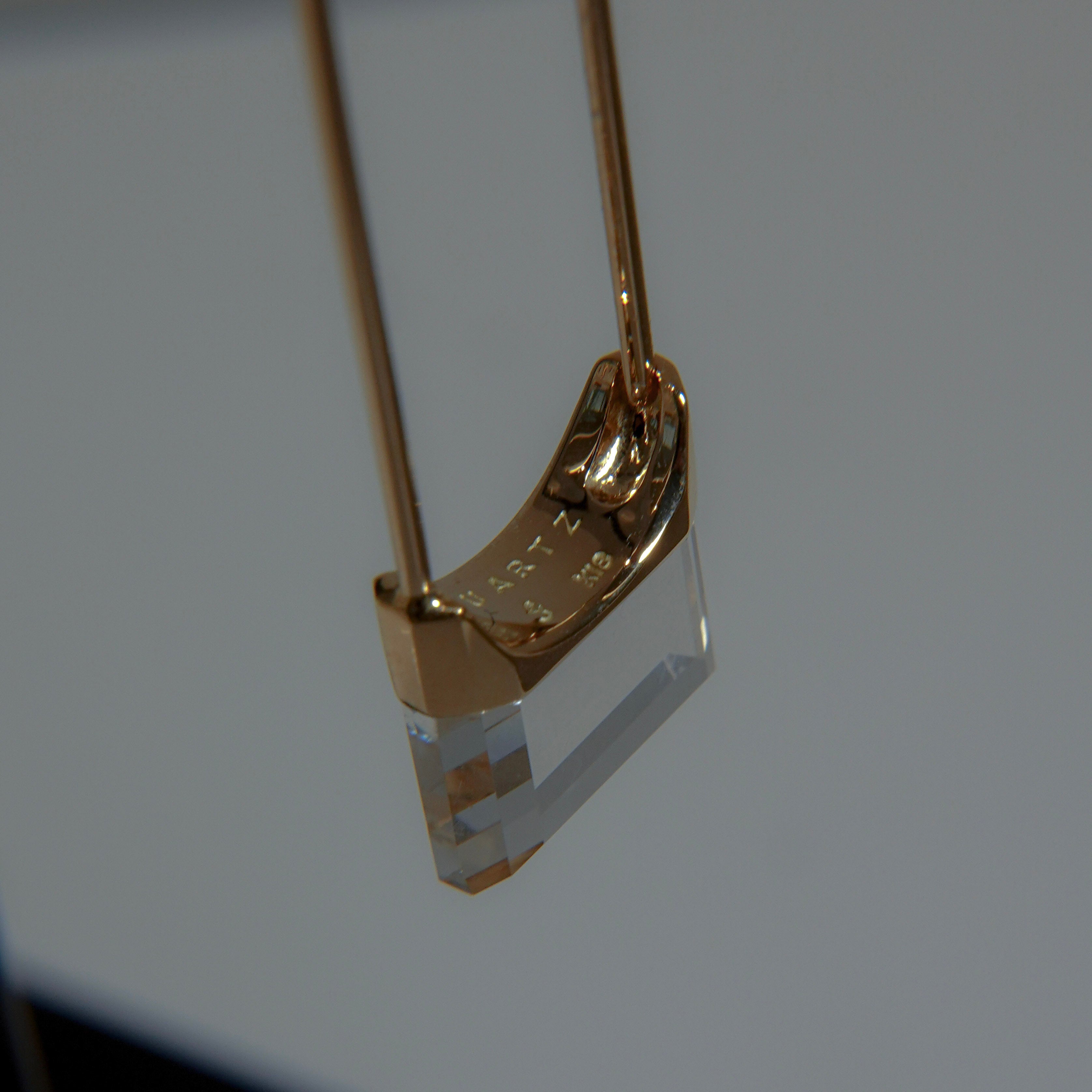 Drop Quartz Pierced Earring Square – unigem