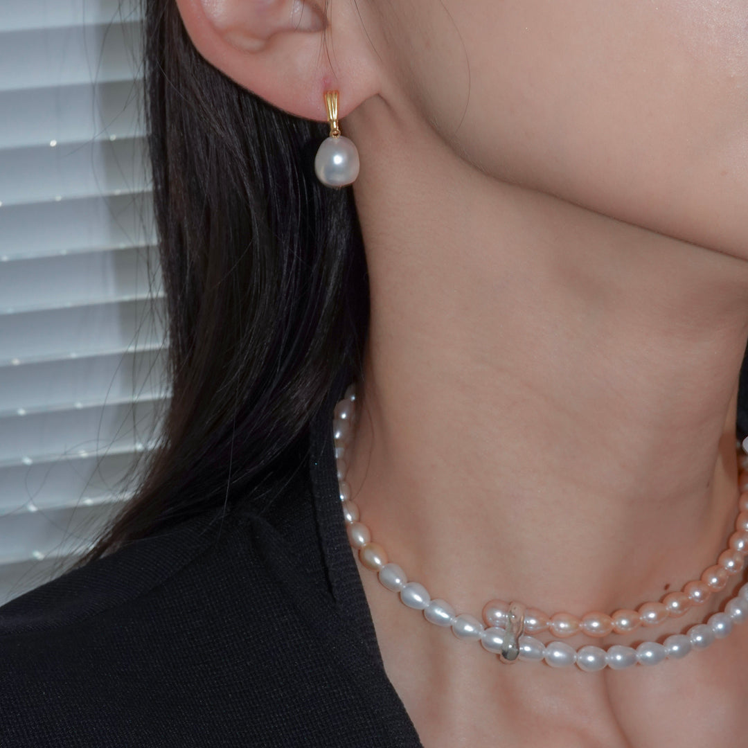 BAROQUE PEARL MEDIUM EARRINGS