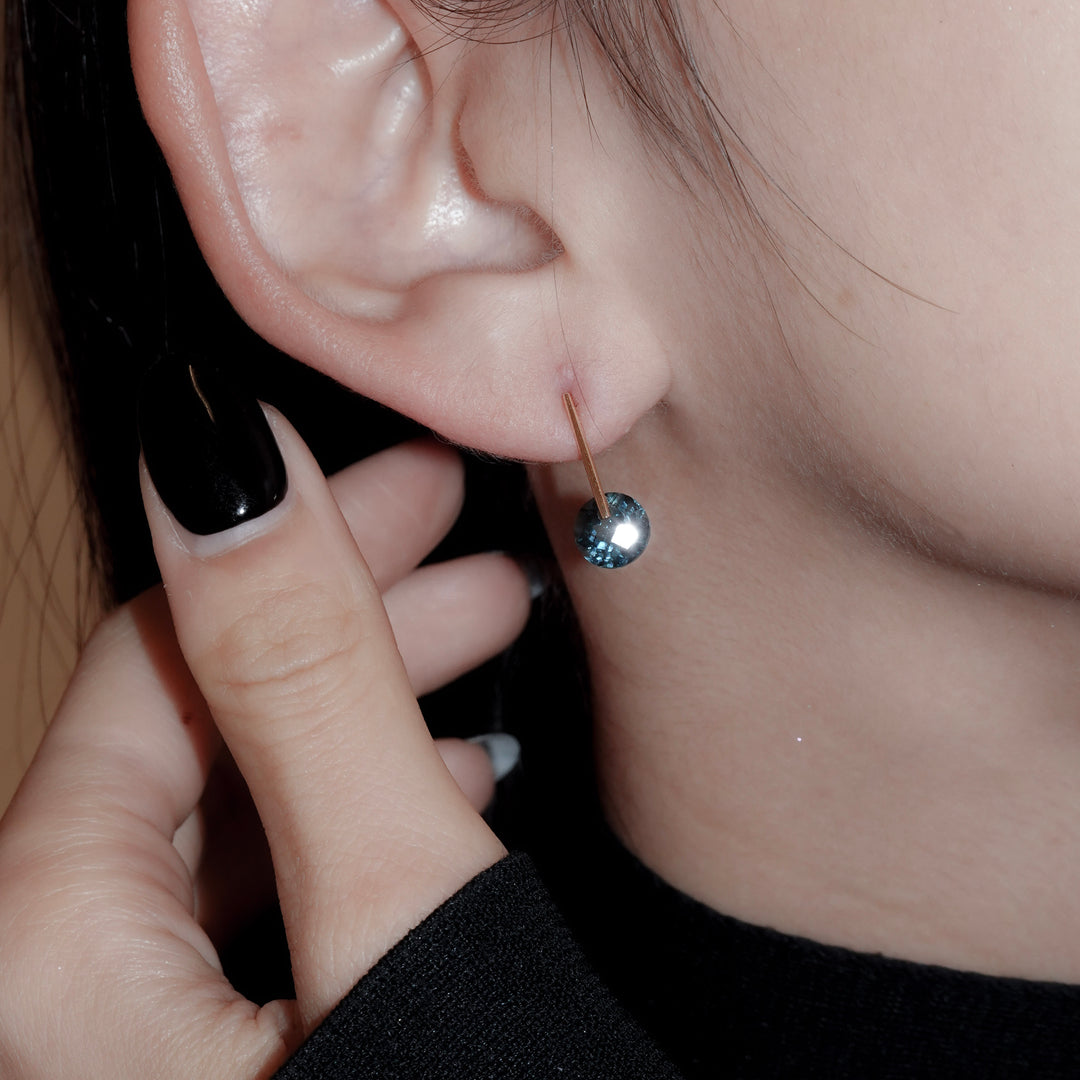 CANDY London Blue Topaz Pierced Earring