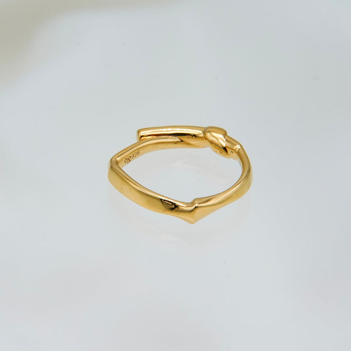 Grass Knot Ring Gold Vermeil