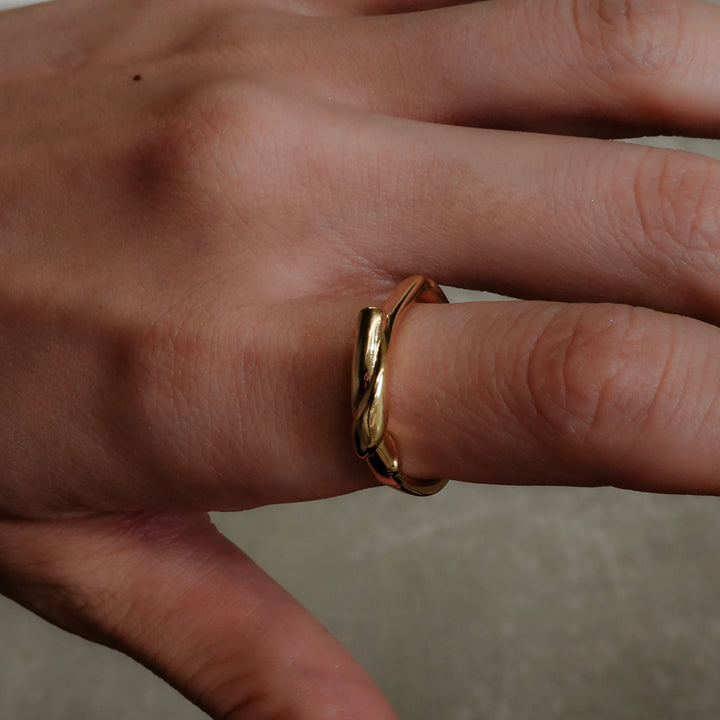 Grass Knot Ring Gold Vermeil