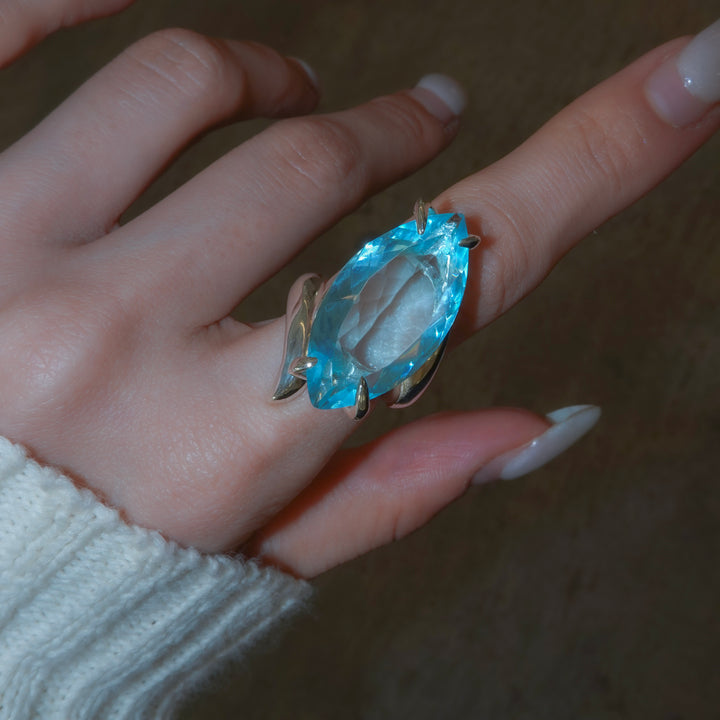 FIRE Flame / Jewel Ring (Blue Quartz)
