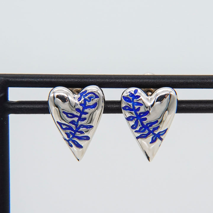 Fern Heart Studs Jarman&