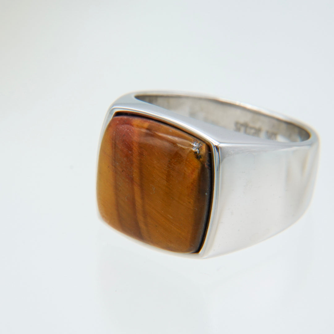 Tiger eye Signet Ring