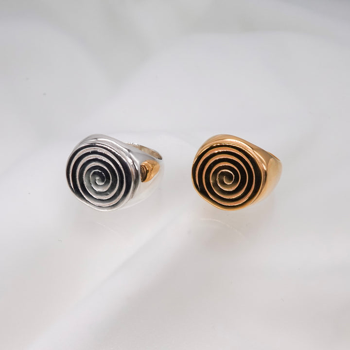 spiral signet ring