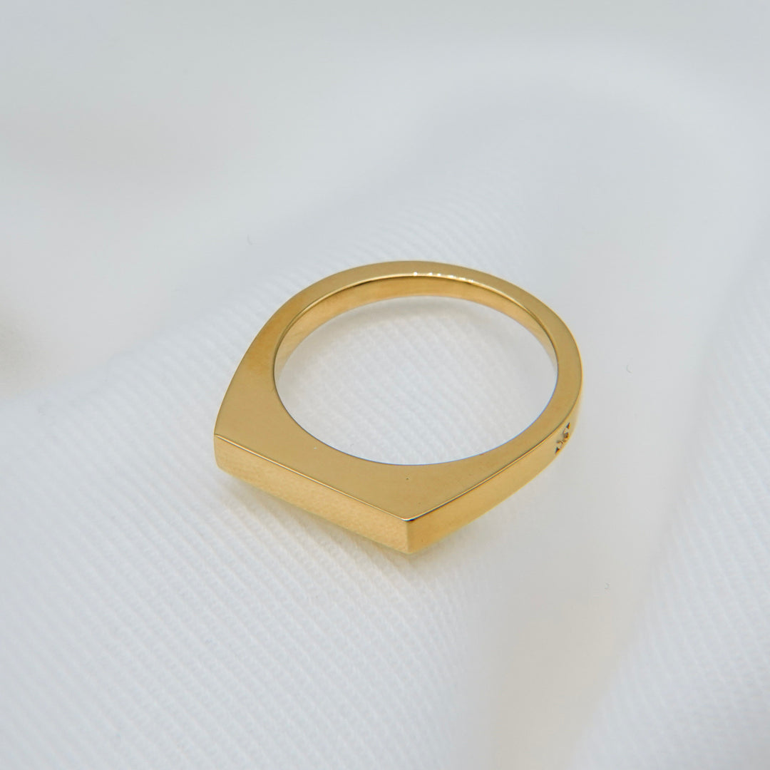 "Proto" signet  thin ring (GOLD)