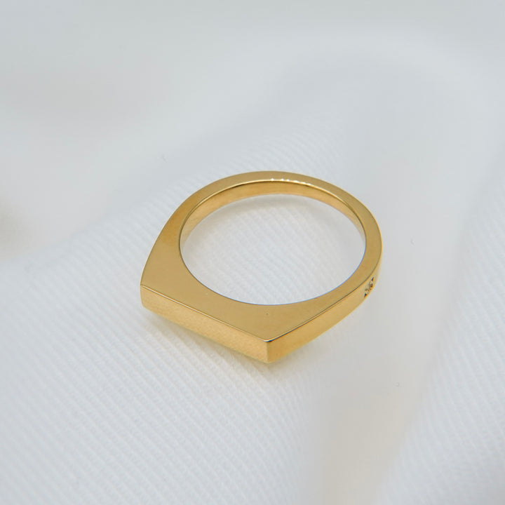 "Proto" signet  thin ring (GOLD)
