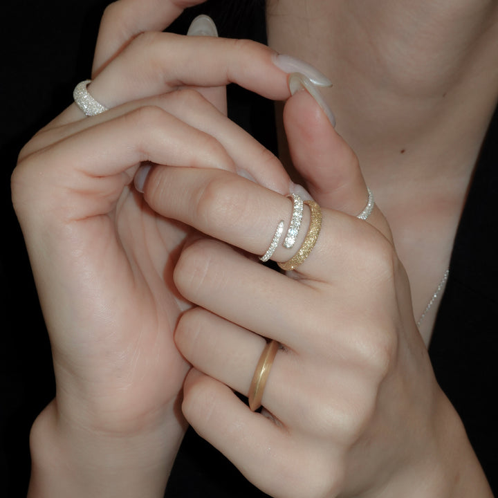 GRANITO ROUND RING VERMEIL