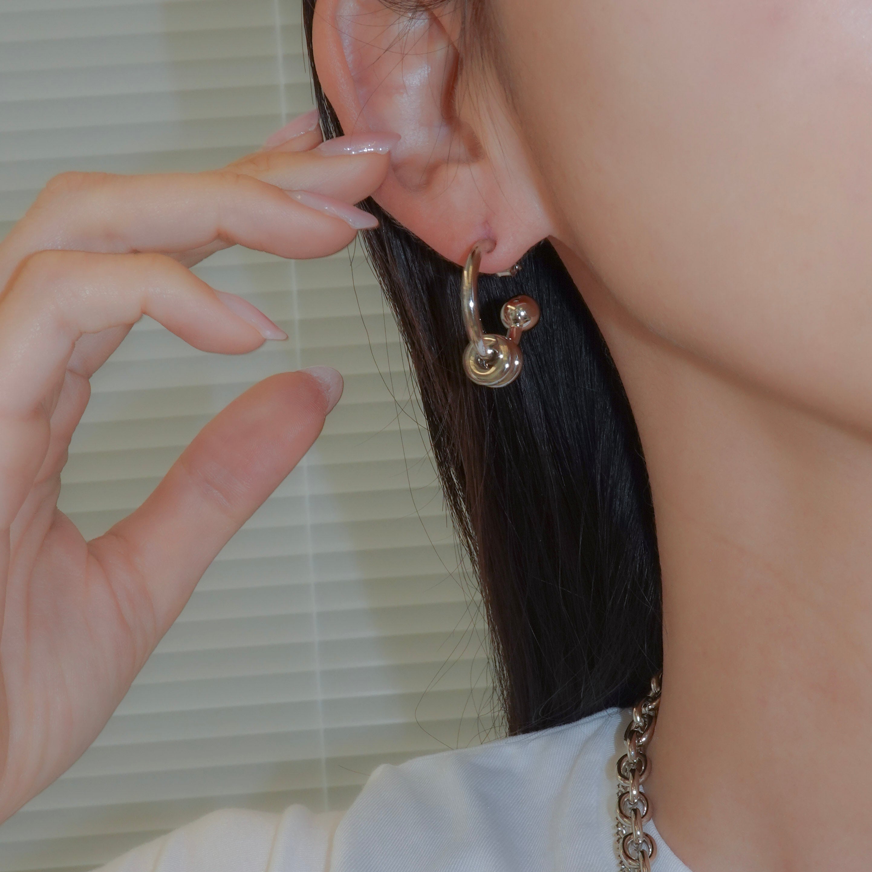 ALAN EARRINGS (Palladium) – unigem