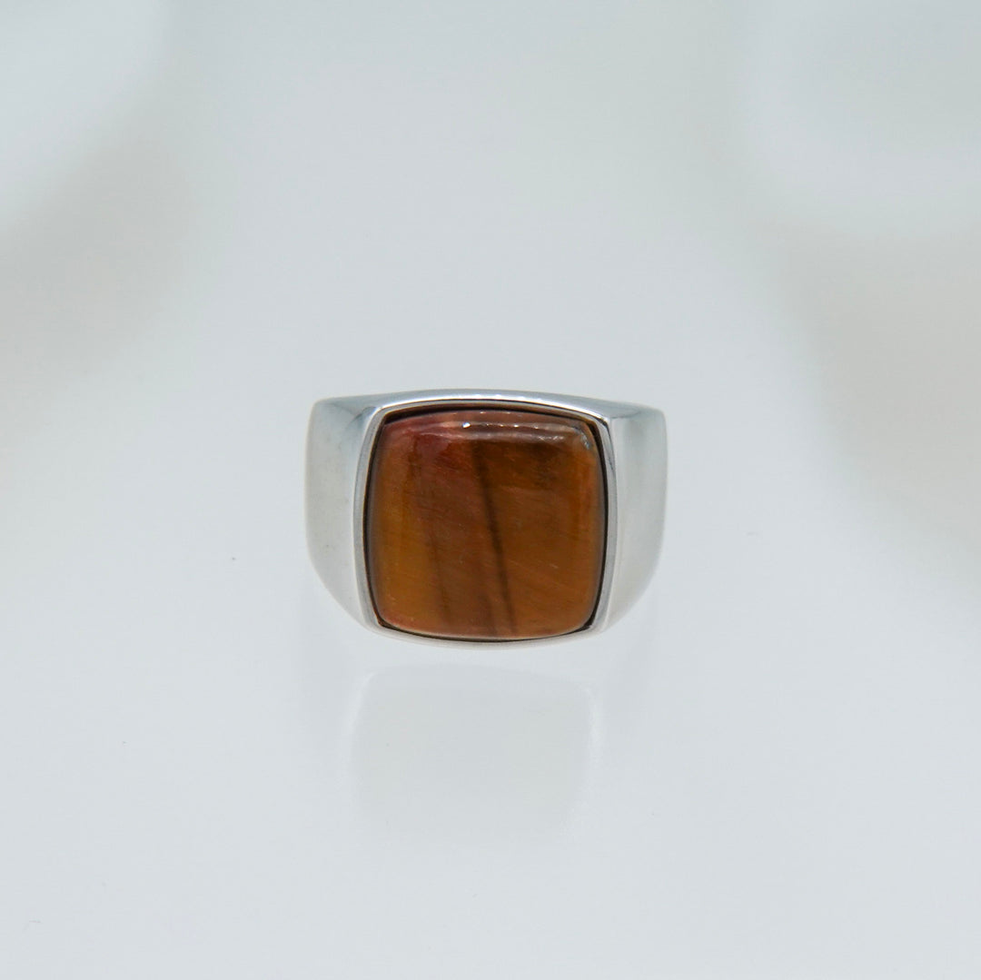 Tiger eye Signet Ring