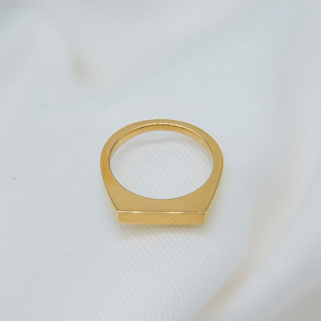 "Proto" signet  thin ring (GOLD)