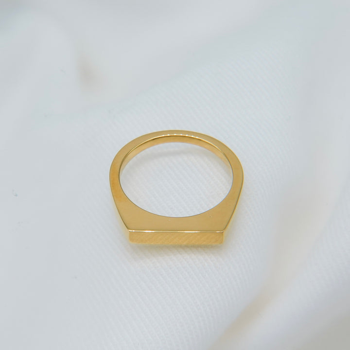 "Proto" signet  thin ring (GOLD)