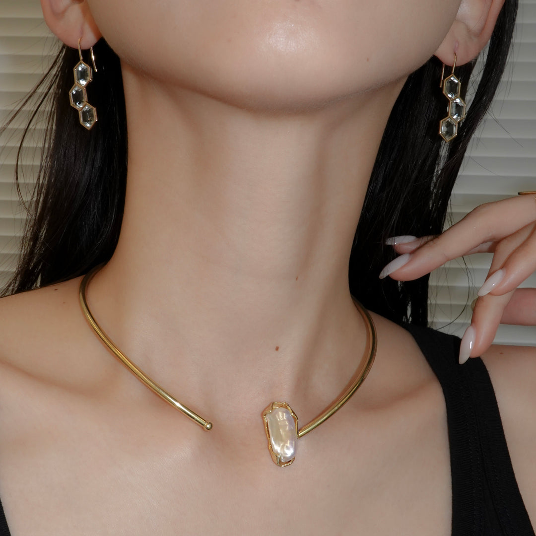 Bee Yourself Pierced Earring_Green Amethyst