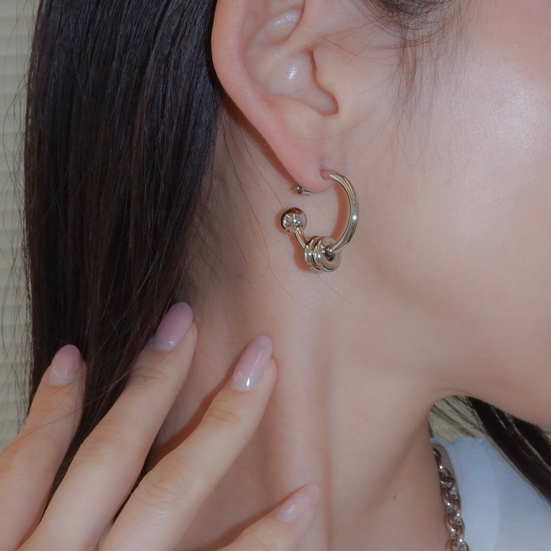 ALAN EARRINGS (Palladium)