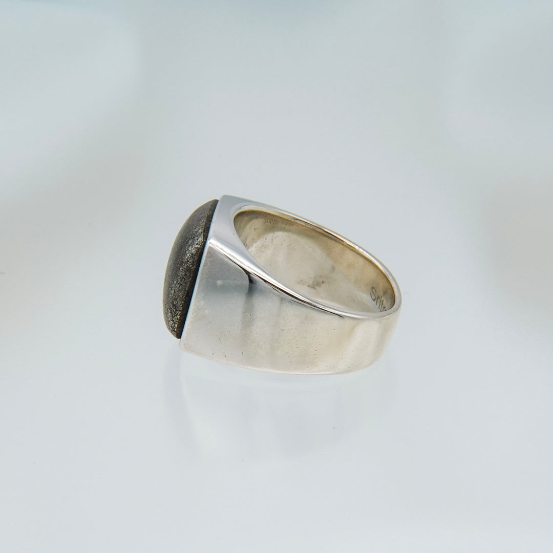 Chalco Pyrite Signet Ring