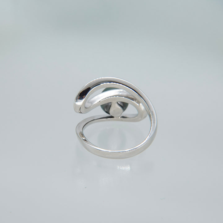Black pearl ring SMR5 黒蝶真珠リング