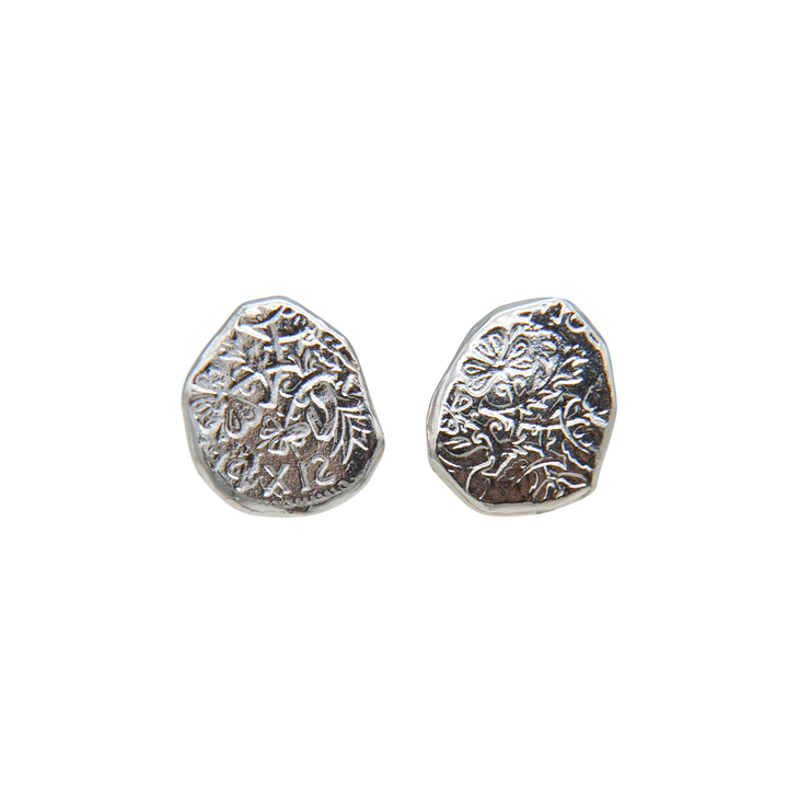 ラッキーチャームピアス(Silver)_コイン