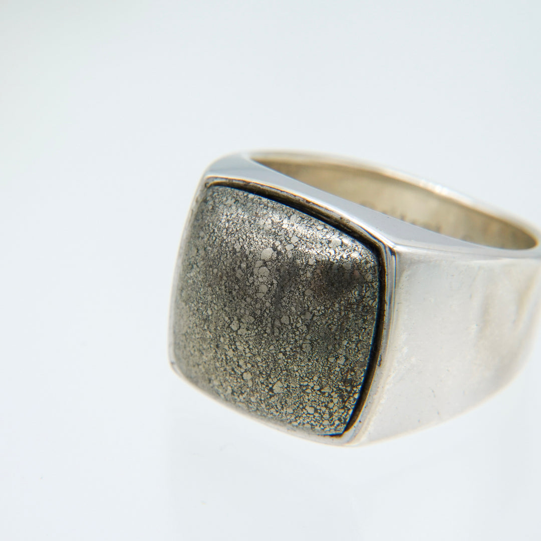 Chalco Pyrite Signet Ring