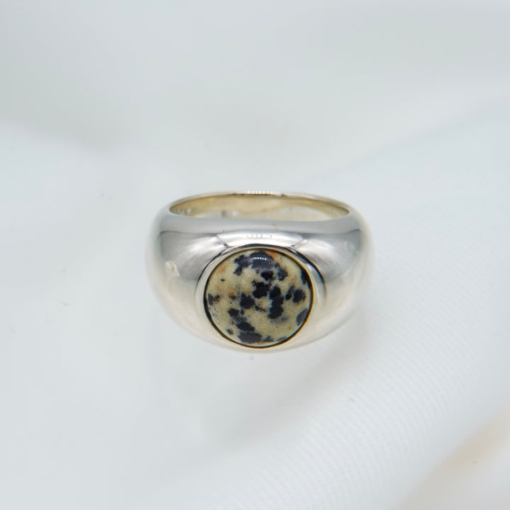 "Stone" ring (Dalmatian jasper)