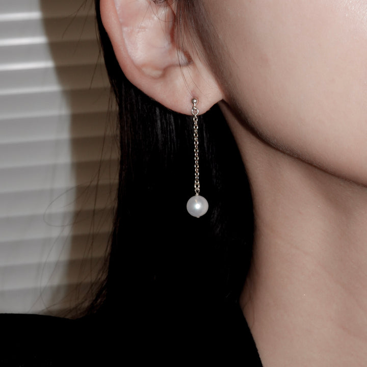 "Pearl" dangle pierce (SILVER)