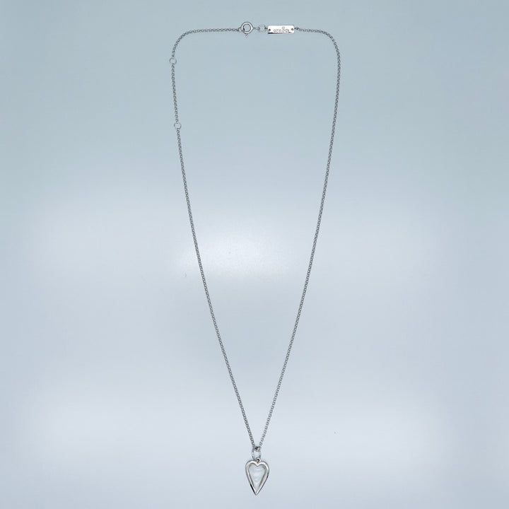 Small Rock Crystal Heart Pendant Necklace