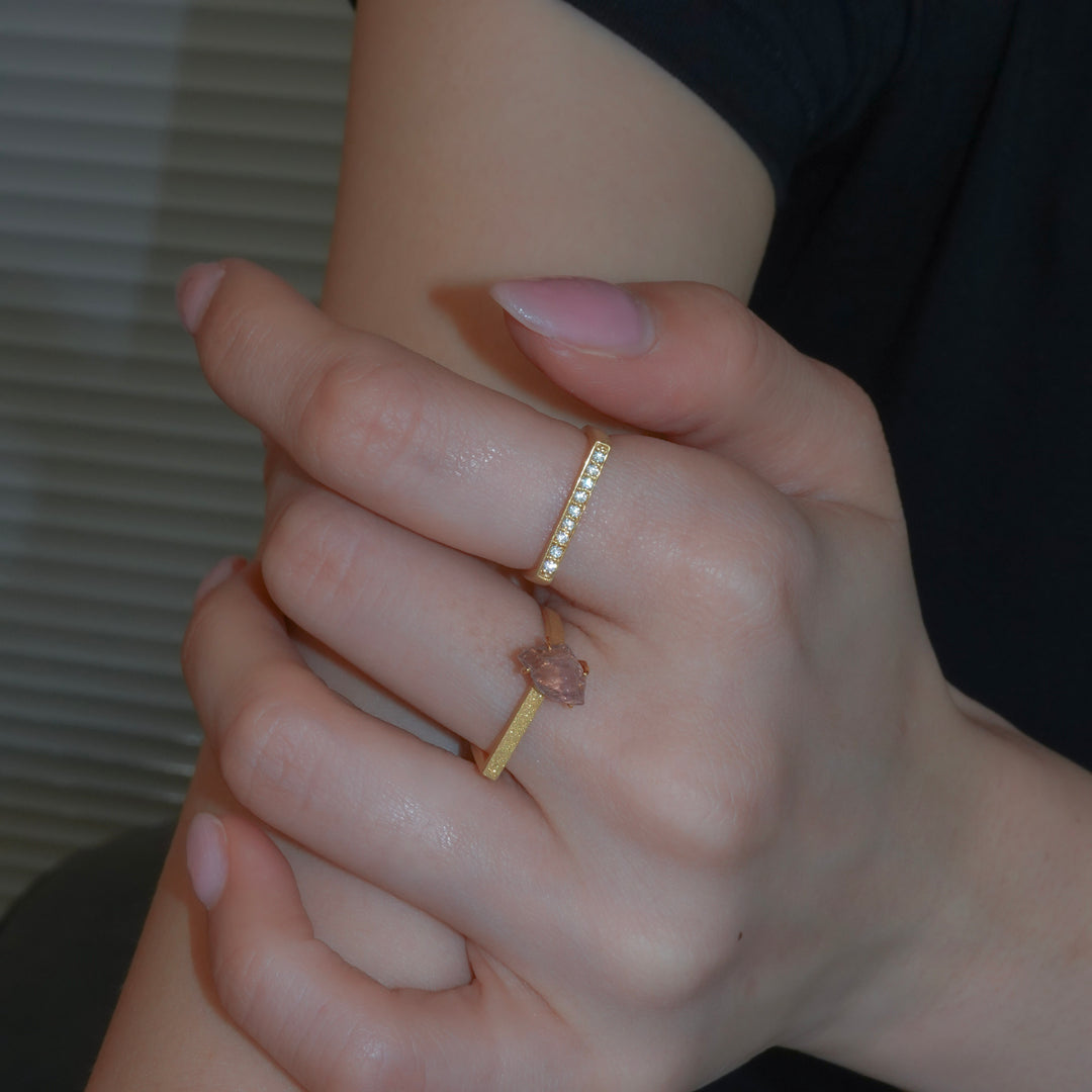 2Way Amethyst Double ring