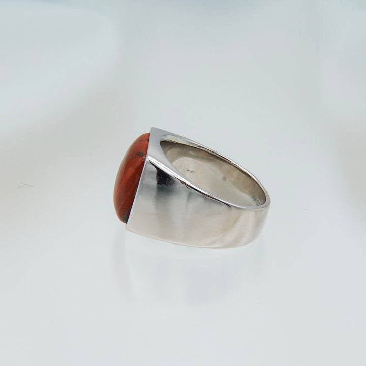 Red jasper Signet Ring