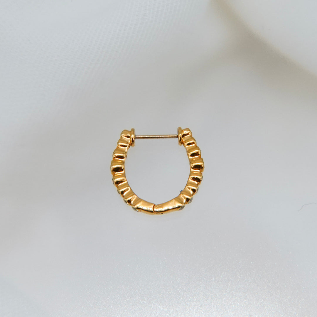 グラデーションジルコニアフープピアス(K18GP)