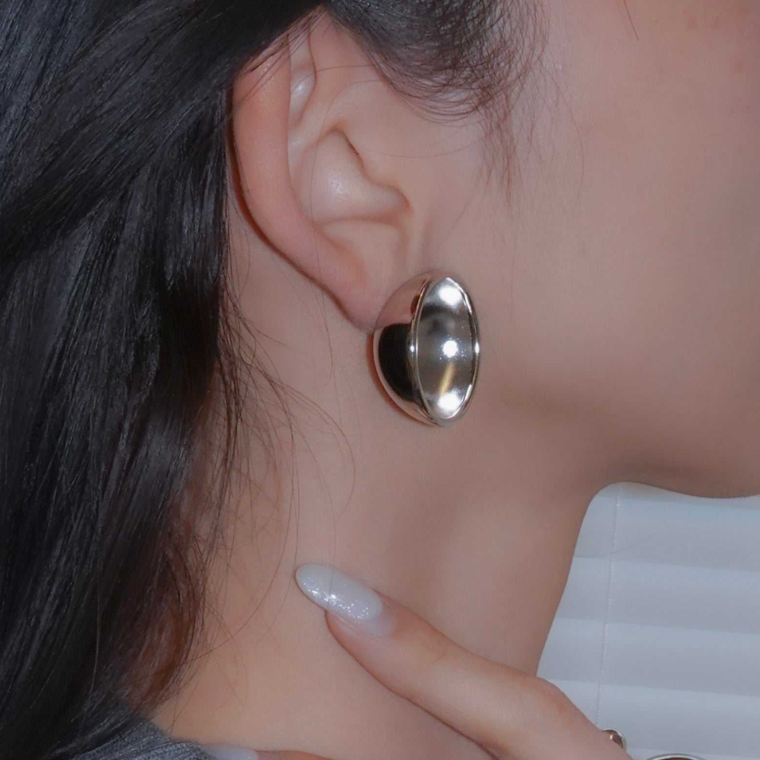 JUSTINE CLENQUET シルバーフープピアス　片耳用 JUSTINE CLENQUET シルバーフープピアス 【公式通販】