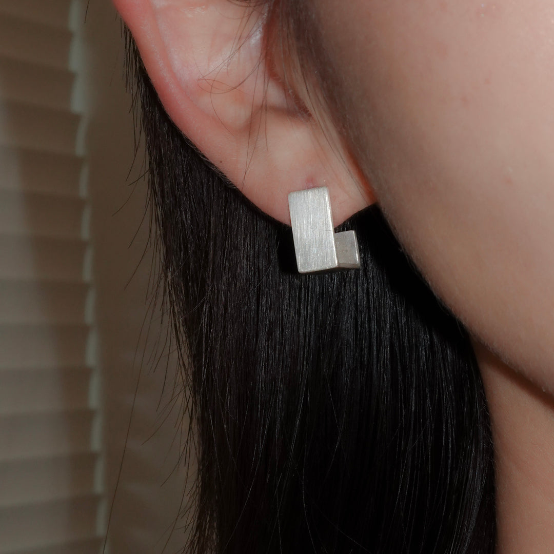 BOX pierced earring