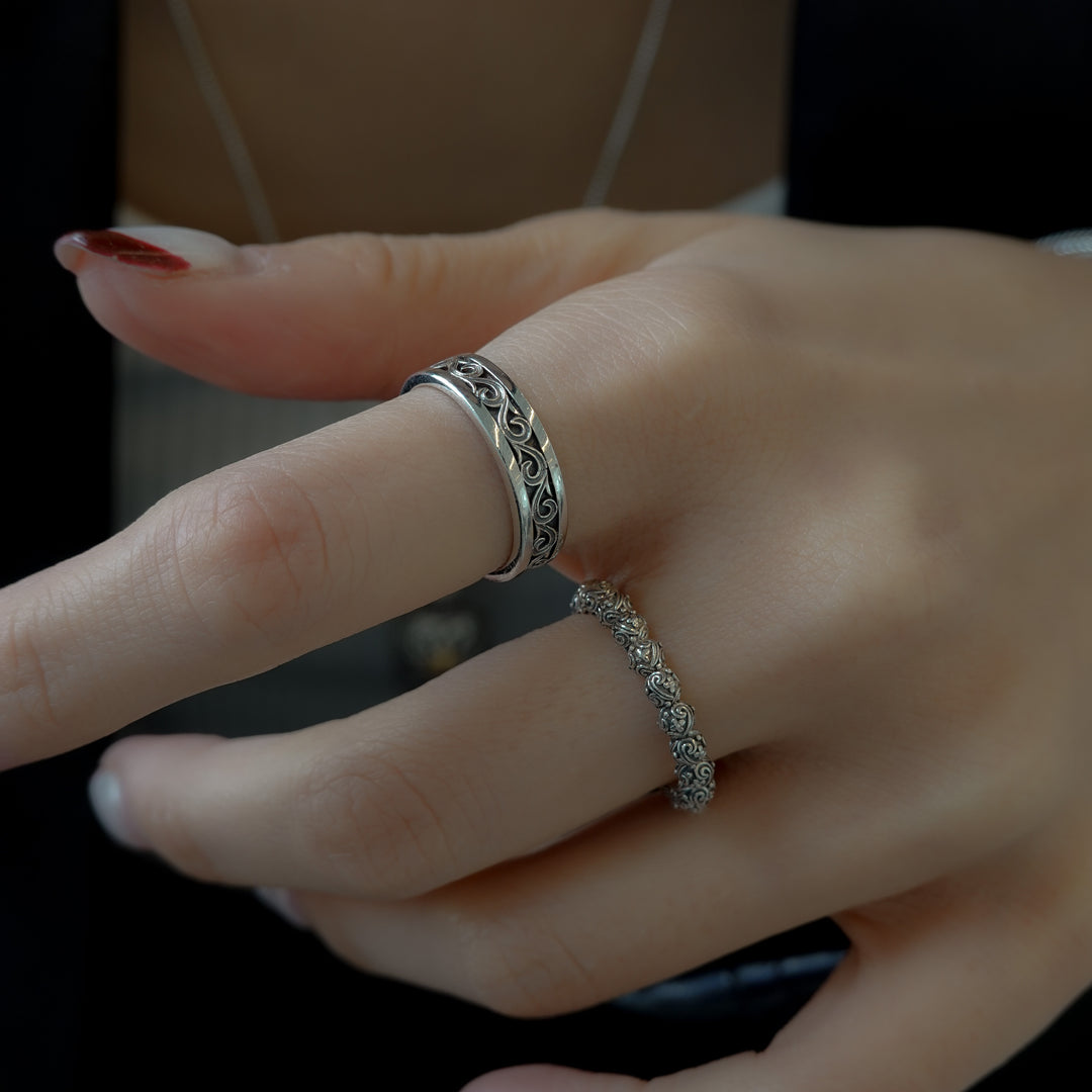 Kyma band ring in Sterling Silver_2719