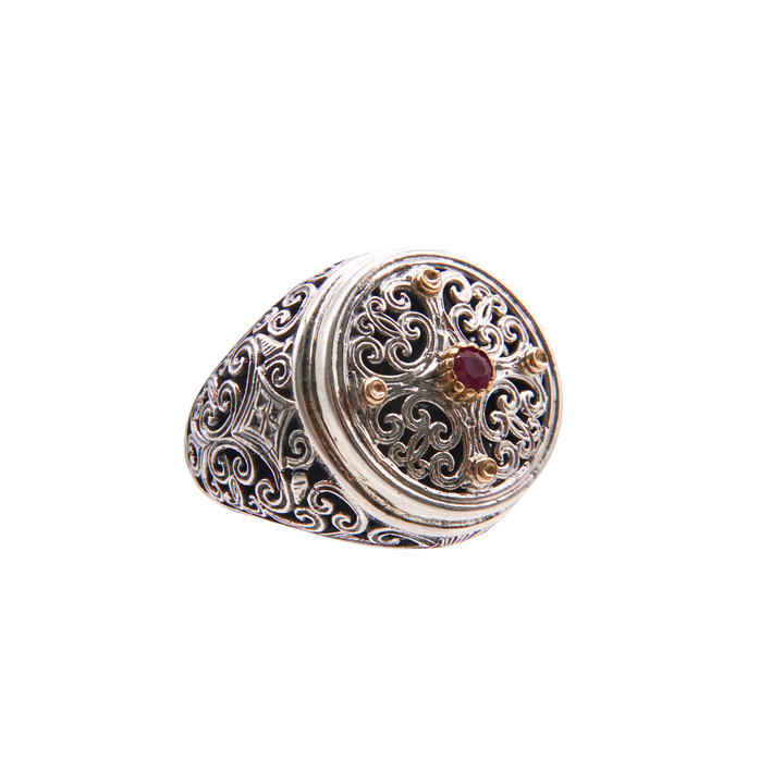 Mediterranean Ring in 18K Gold and Sterling Silver_20141