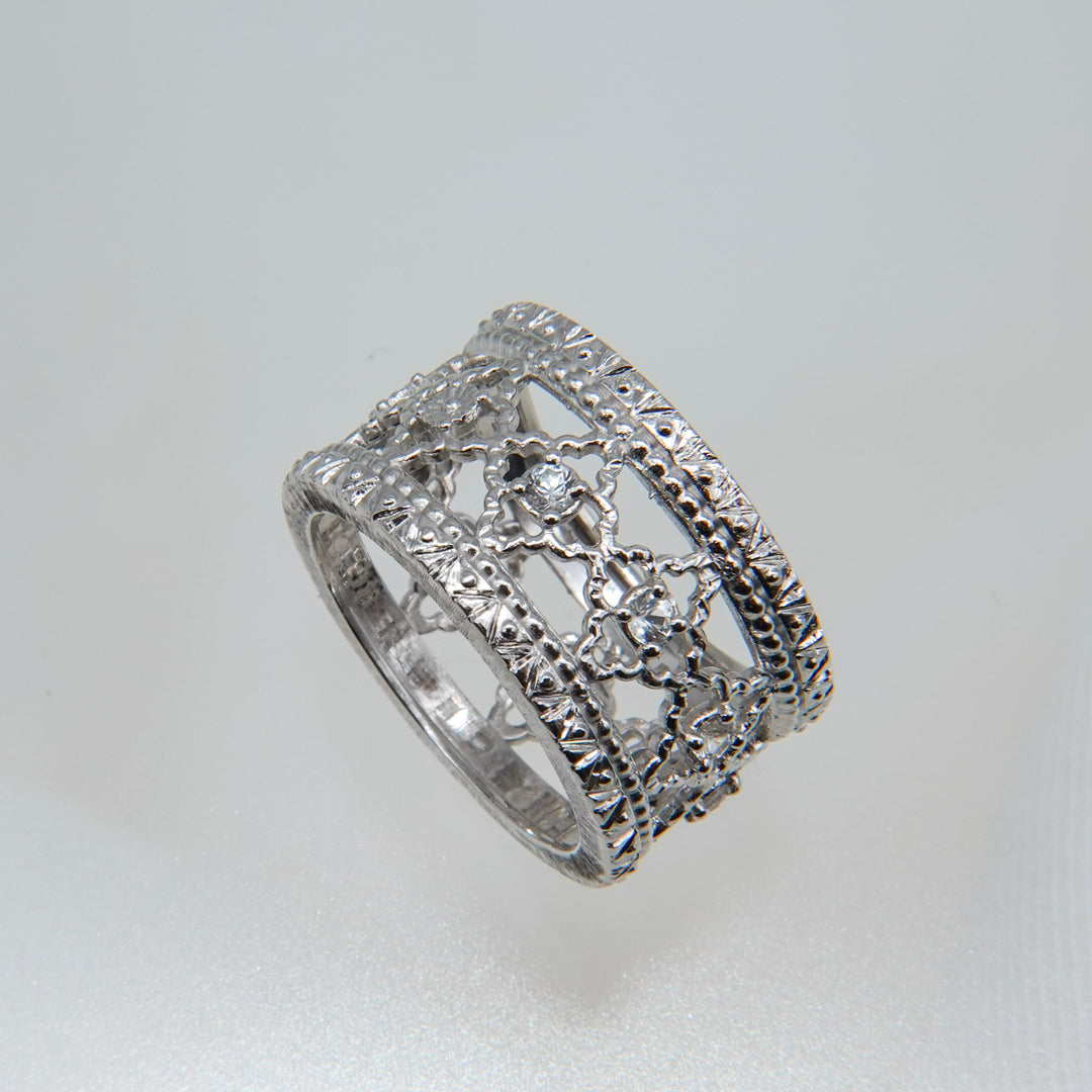 サファイア・フィレンツェ彫りリング(rgp)