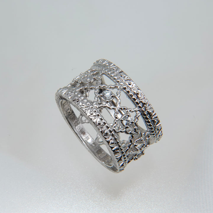 サファイア・フィレンツェ彫りリング(rgp)