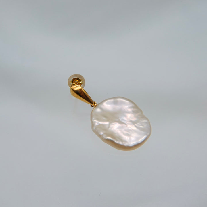 PETAL PEARL DROP EARRING SET (GD)
