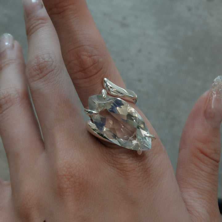 FIRE Flame / Jewel Ring (Green Amethyst)