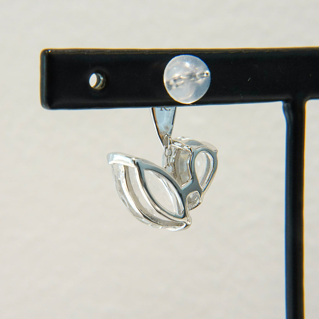 CUDDLE EARRINGS SET_10KWG x White topaz