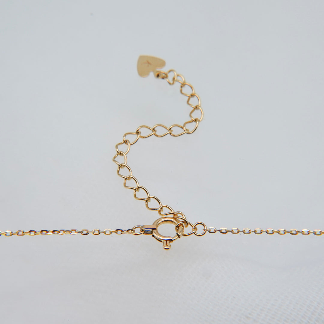 STARRY NECKLACE_10KYG x Peridot x White Topaz